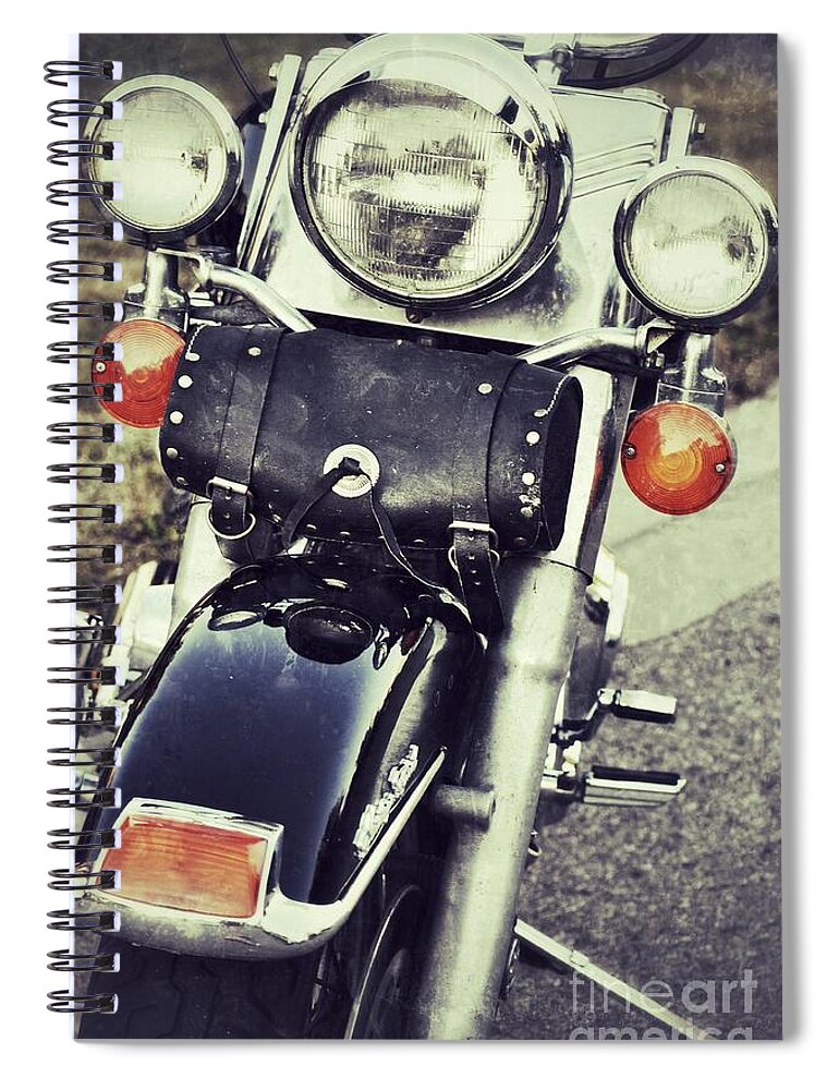 Motorcycle Spiral Notebook featuring the photograph Bike #1 by Traci Cottingham