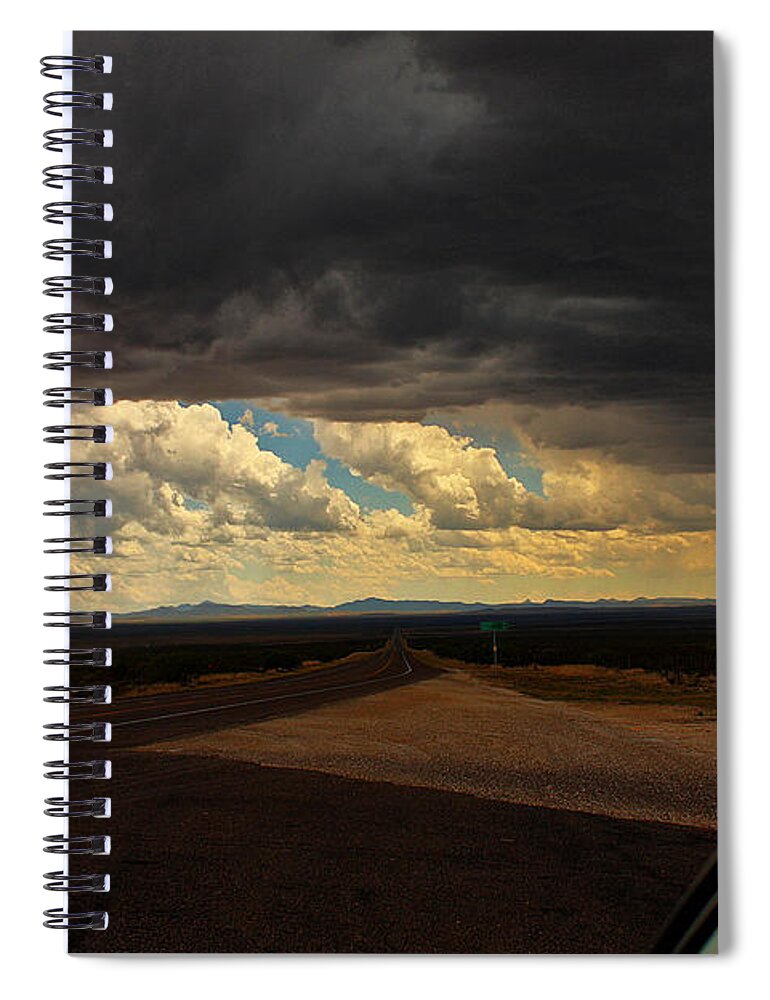Texas Spiral Notebook featuring the photograph Desert Storm by Farol Tomson
