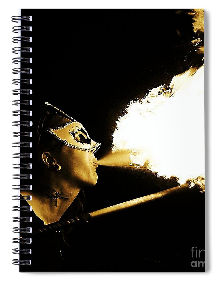 Firebreather Spiral Notebook featuring the photograph Firebreather #1 by Blair Stuart