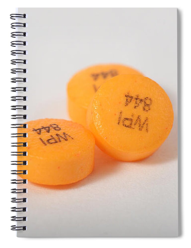 Glipizide Spiral Notebook featuring the photograph Glipizide, Drug For Type II Diabetes #1 by Photo Researchers, Inc.