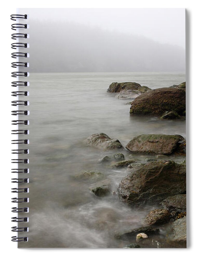 Atlantic Ocean Spiral Notebook featuring the High Tide On The Bay Of Fundy #1 by Ted Kinsman