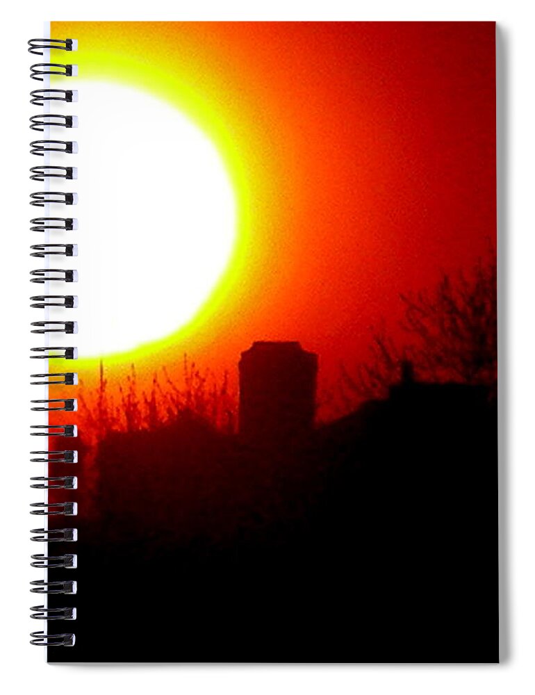 Sunset Spiral Notebook featuring the photograph March 1 2008 #1 by Mark Gilman