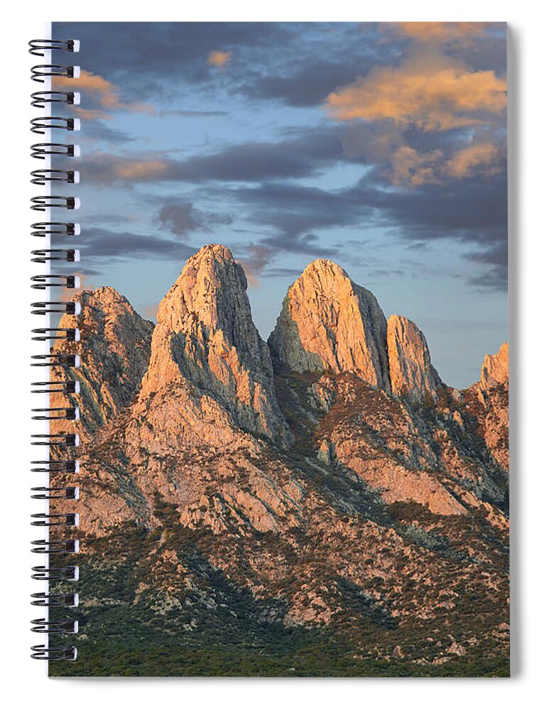 00438928 Spiral Notebook featuring the photograph Organ Mountains Near Las Cruces New by Tim Fitzharris