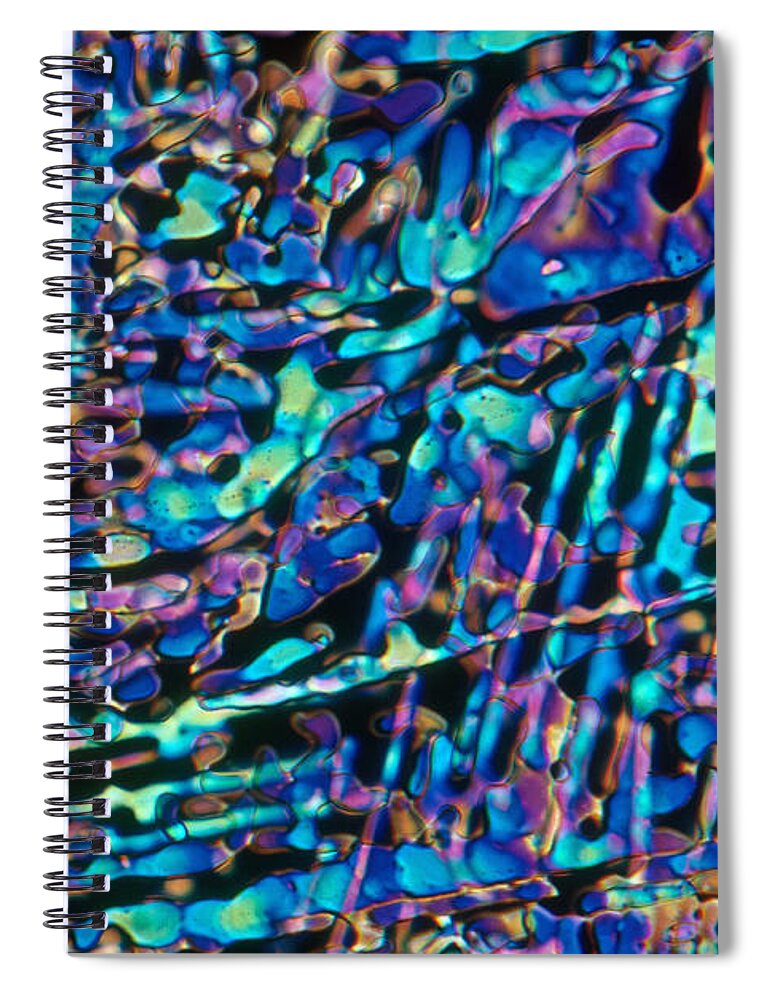 Science Spiral Notebook featuring the photograph Paradichlorobenzene Crystals #1 by Michael Abbey and Photo Researchers