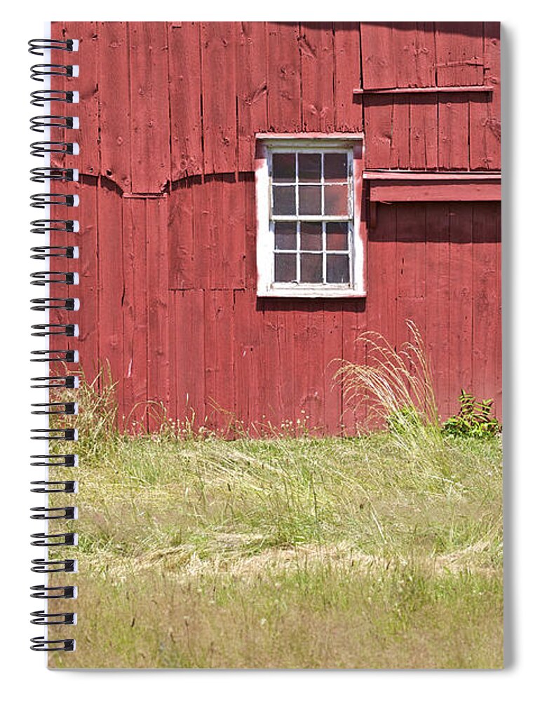 Americana Spiral Notebook featuring the photograph Red Weathered Farm Barn of New Jersey #1 by David Letts