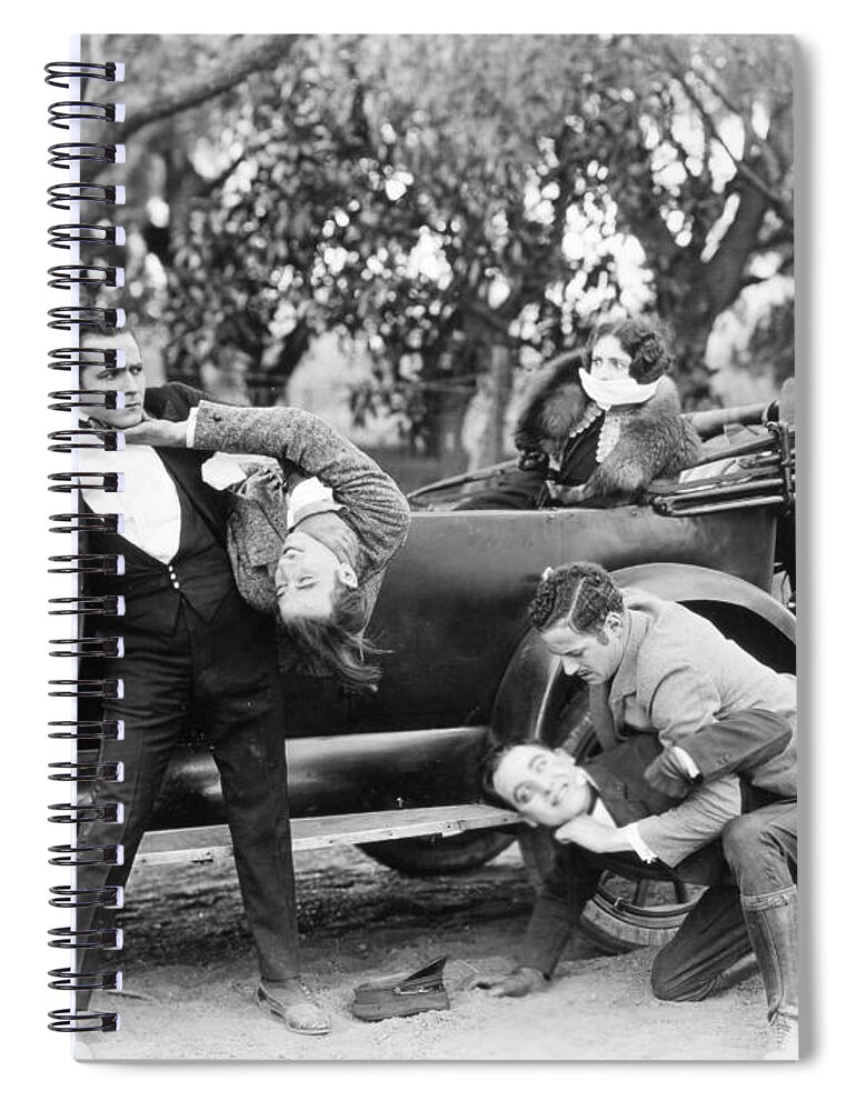 1920s Spiral Notebook featuring the photograph SILENT FILM STILL, 1920s #1 by Granger