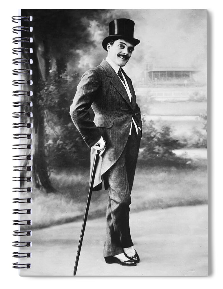 1920s Spiral Notebook featuring the photograph Silent Film Still: Fashion #1 by Granger