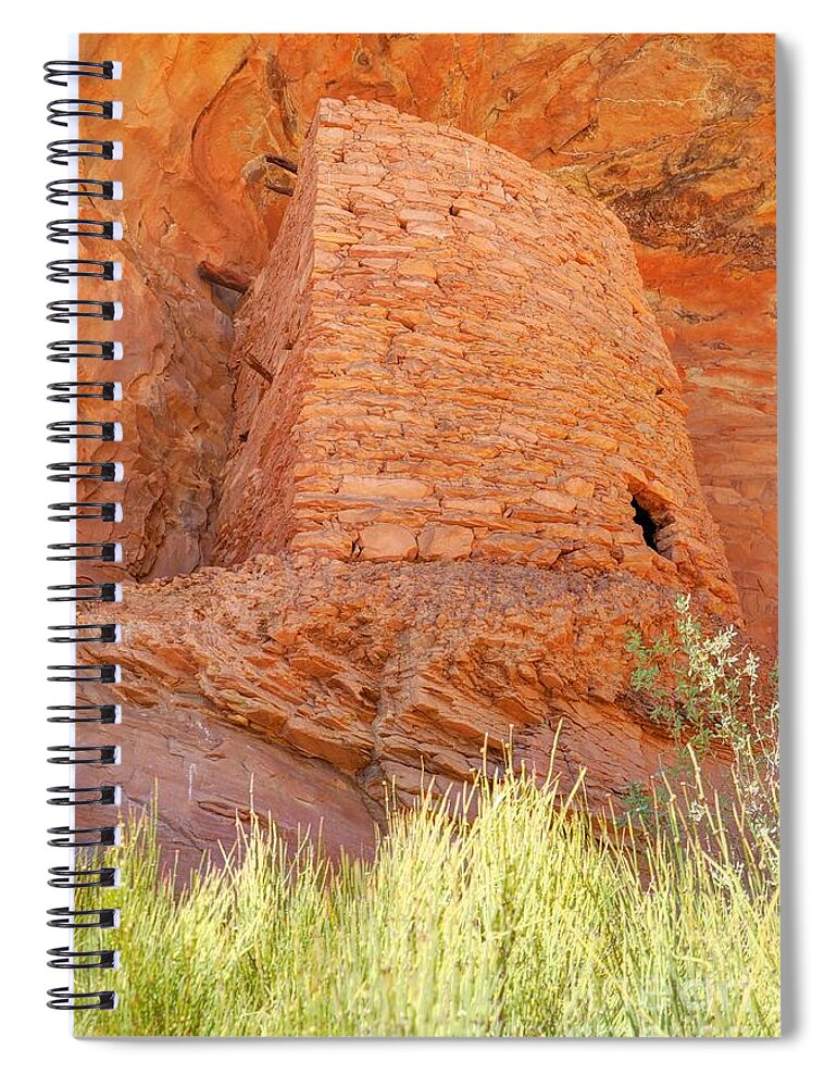 Ancient Spiral Notebook featuring the photograph Tower Anasazi Indian Ruins - Comb Ridge - Utah #1 by Gary Whitton