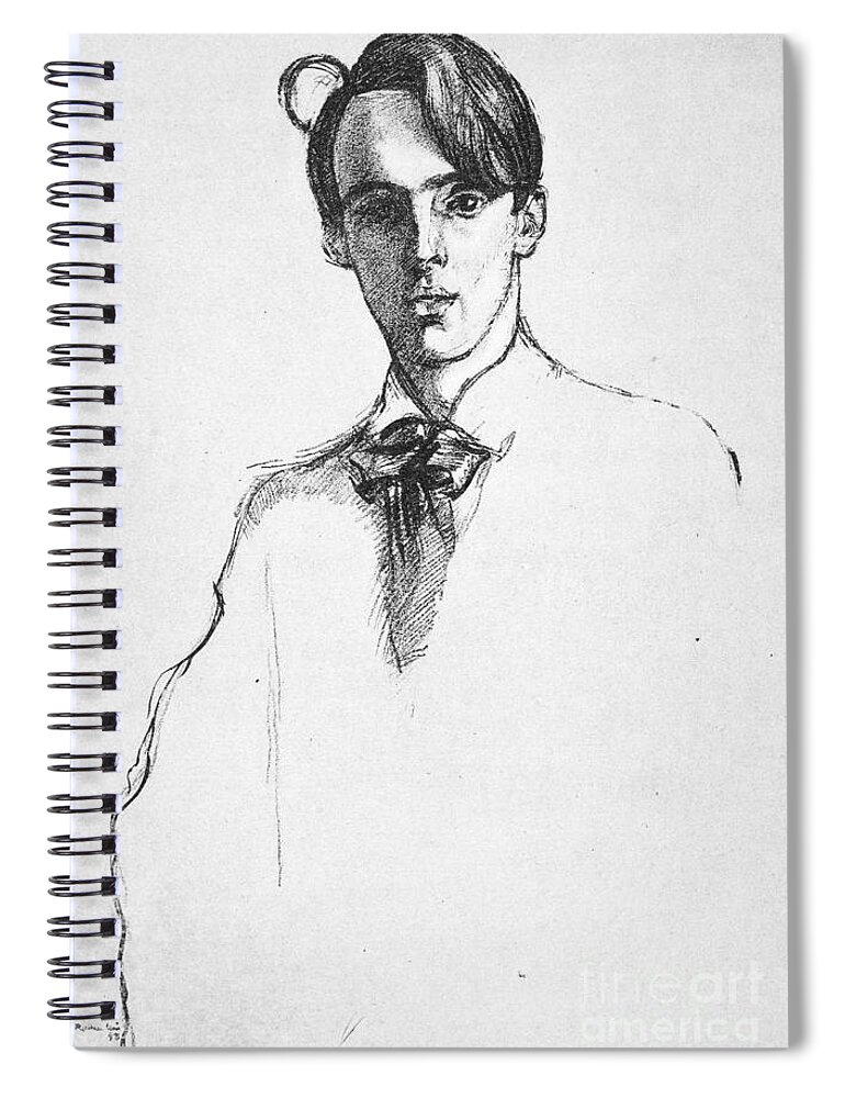 1898 Spiral Notebook featuring the photograph William Butler Yeats #1 by Granger