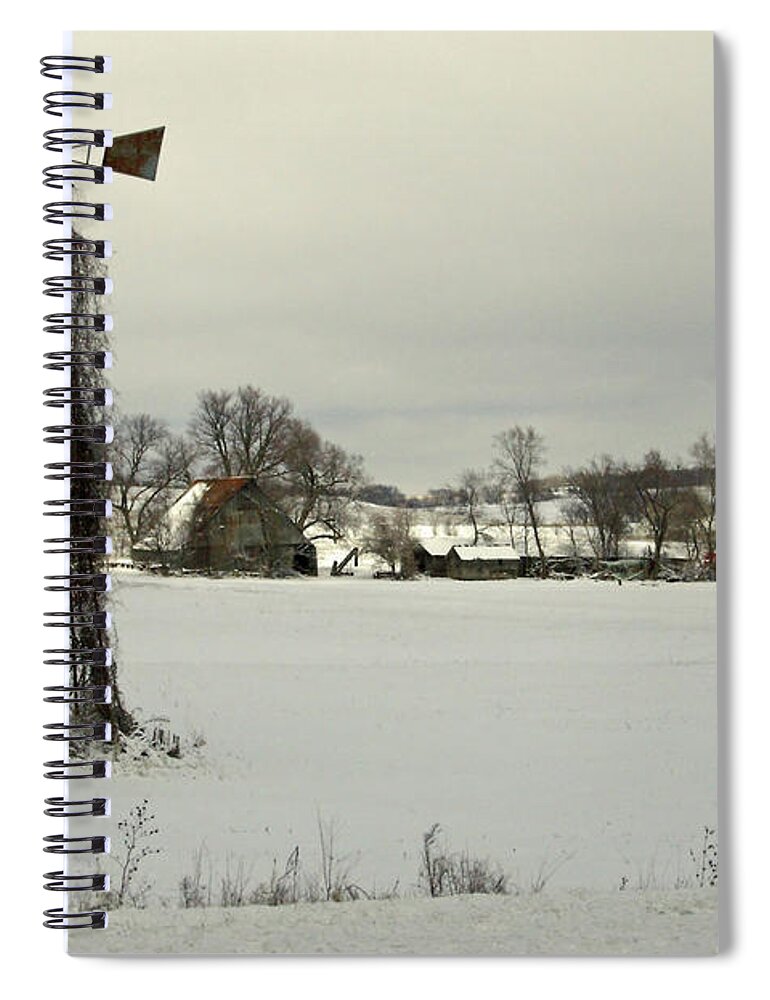 Barns Spiral Notebook featuring the photograph Winter On The Farm #1 by Ed Peterson