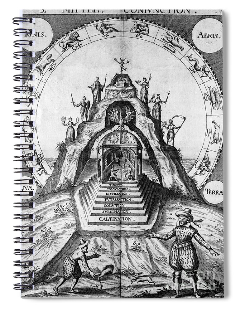 17th Century Spiral Notebook featuring the photograph Alchemy Illustration #10 by Science Source