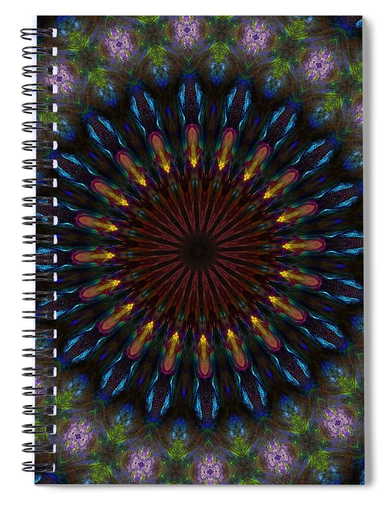 Fine Art Spiral Notebook featuring the digital art 10 Minute Art 120611A by David Lane