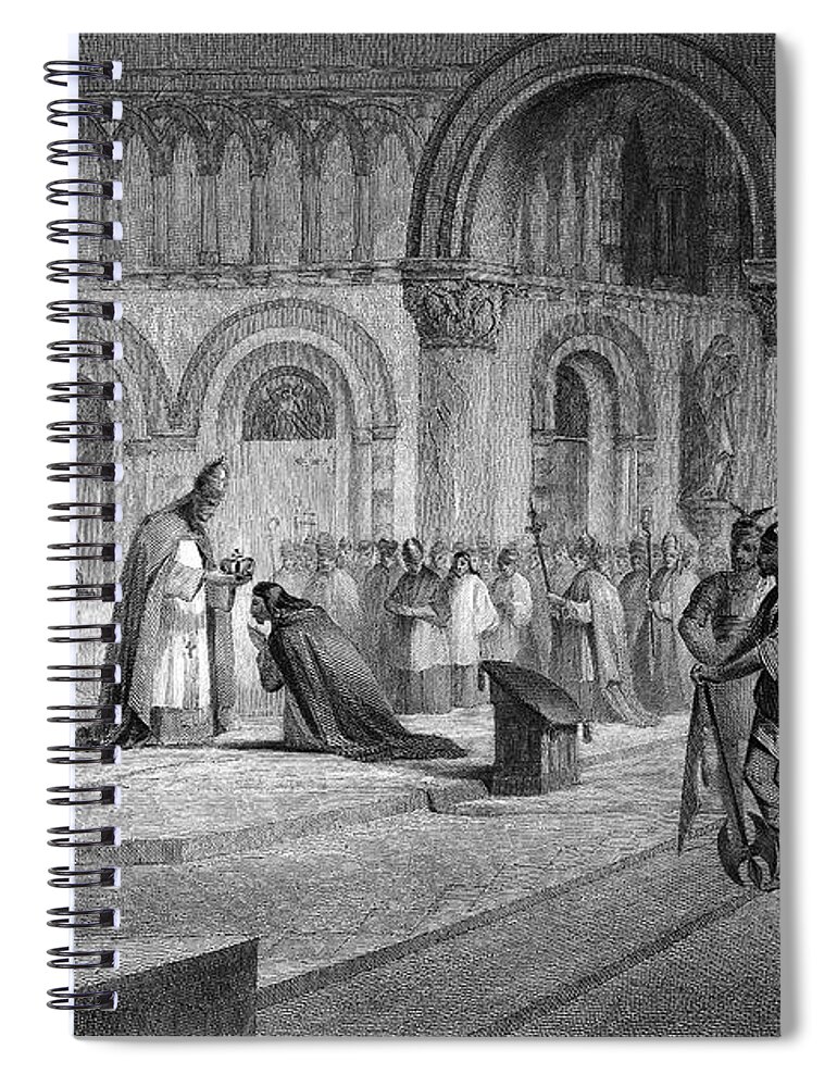 1870 Spiral Notebook featuring the photograph Charlemagne (742-814) #13 by Granger