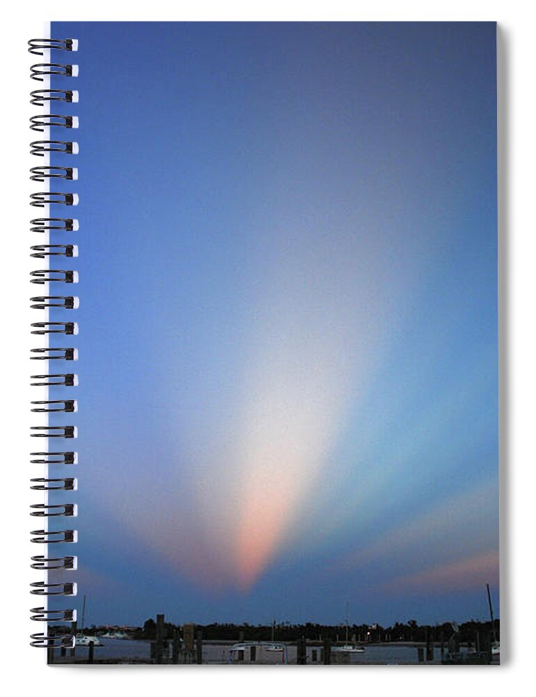 Sunset Spiral Notebook featuring the photograph 17- Light Show by Joseph Keane
