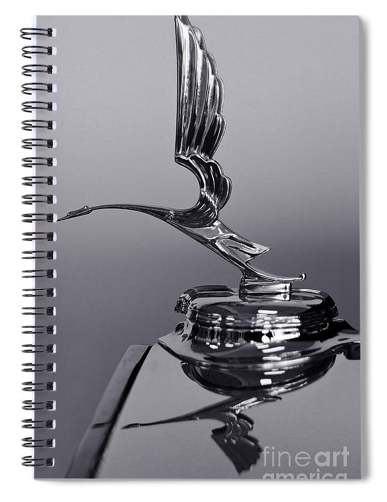 Classic Automobile Spiral Notebook featuring the photograph 1931 Cadillac Ornament by Dennis Hedberg