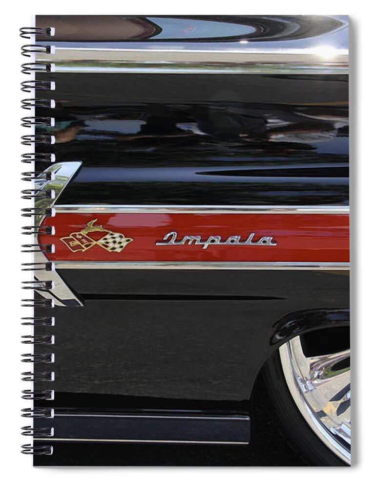 Transportation Spiral Notebook featuring the photograph 1960 Chevy Impala by Mike McGlothlen