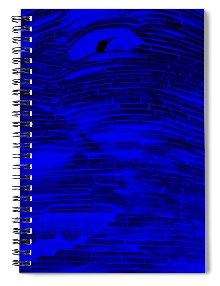 Architecture Spiral Notebook featuring the photograph GENTLE GIANT in NEGATIVE BLUE #2 by Rob Hans