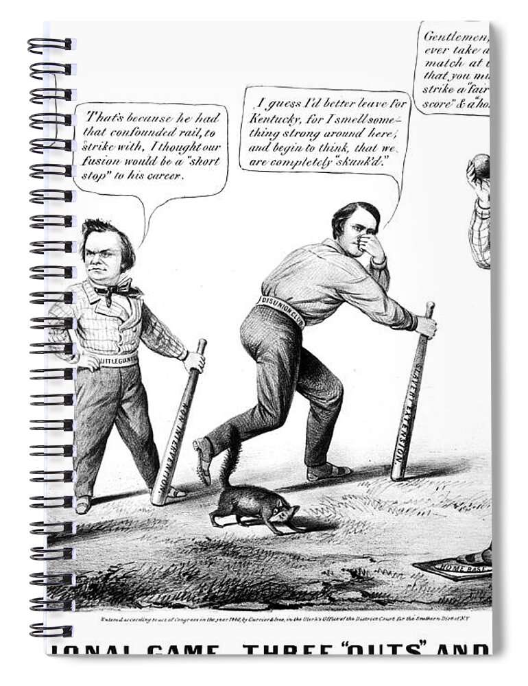 1860 Spiral Notebook featuring the photograph Presidential Campaign, 1860 #2 by Granger