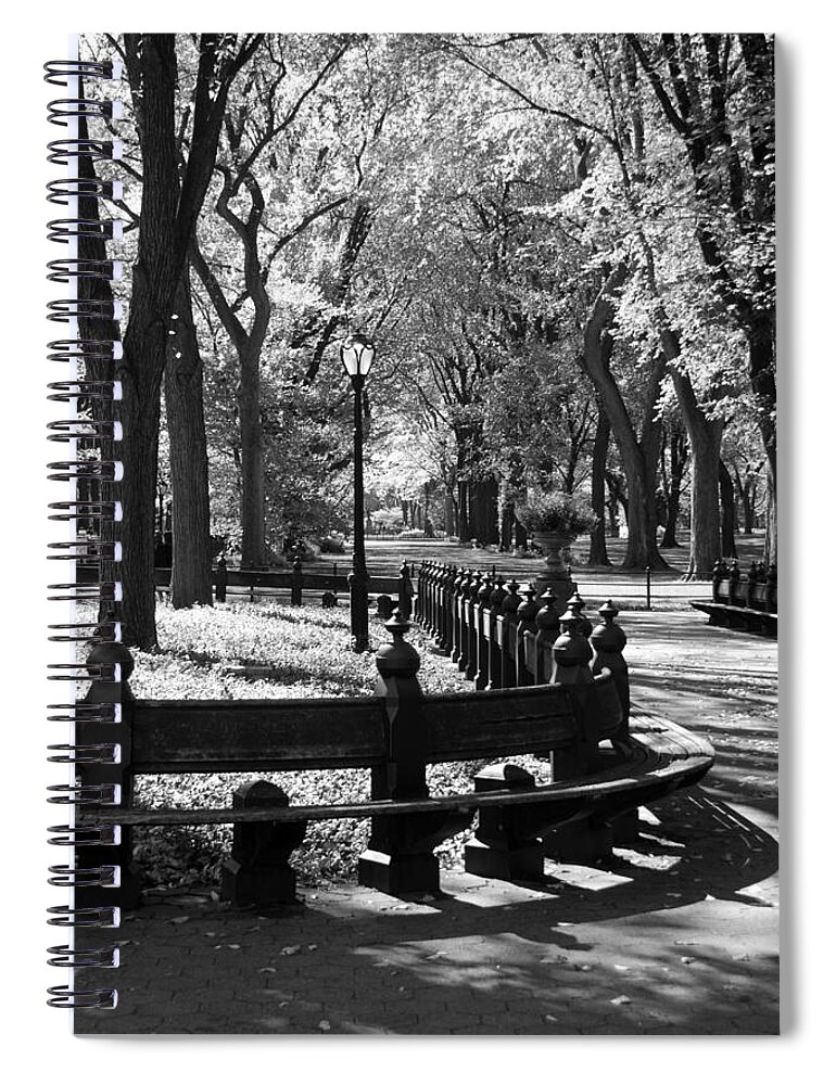 Black And White Spiral Notebook featuring the photograph Scenes From Central Park by Rob Hans