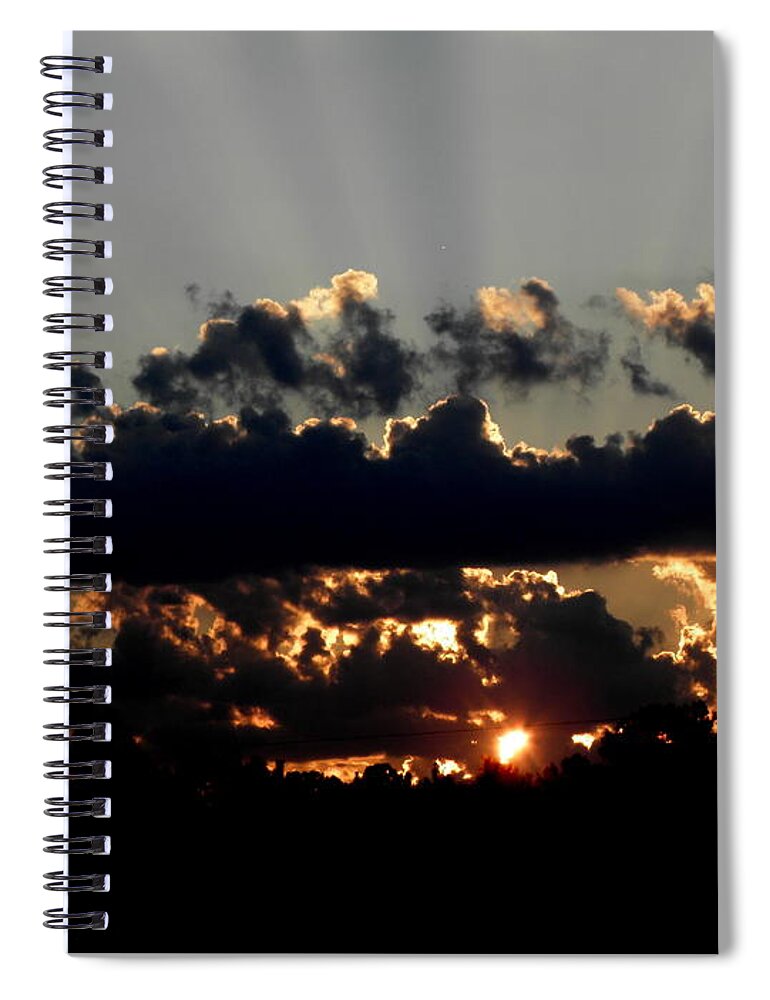 Sunset Spiral Notebook featuring the photograph Sunset Over The Outer Banks #2 by Kim Galluzzo