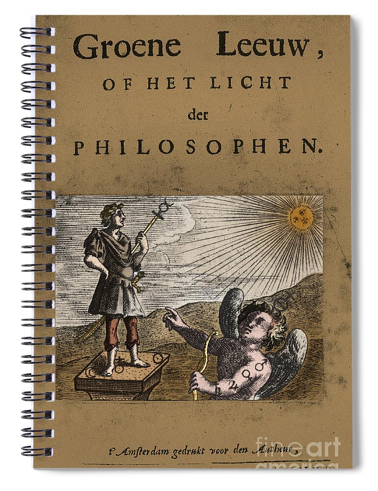 Color Spiral Notebook featuring the photograph Alchemy Illustration #20 by Science Source