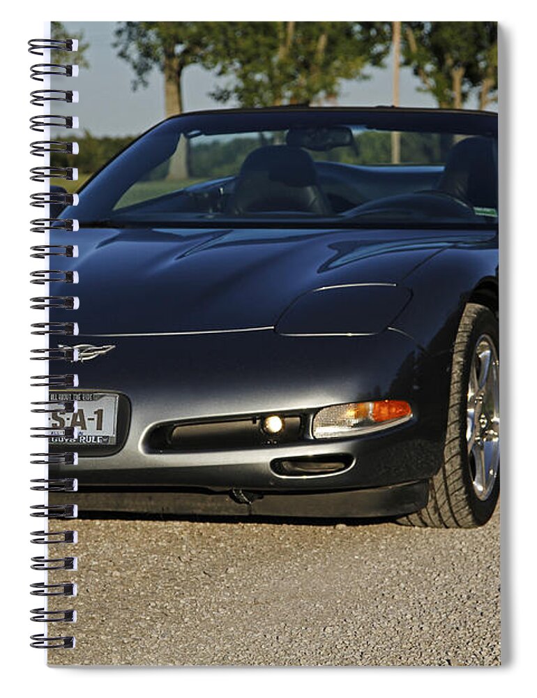 Corvette Spiral Notebook featuring the photograph 2003 Corvette by Dennis Hedberg