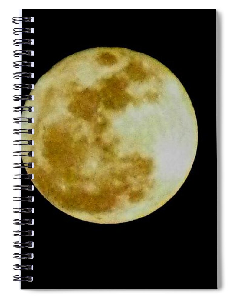 Moon Spiral Notebook featuring the photograph 2011 Full Moon by Maria Urso