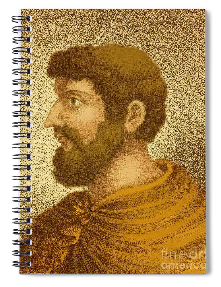 Callimachus Spiral Notebook featuring the photograph Callimachus, Greek-libyan Poet #3 by Photo Researchers
