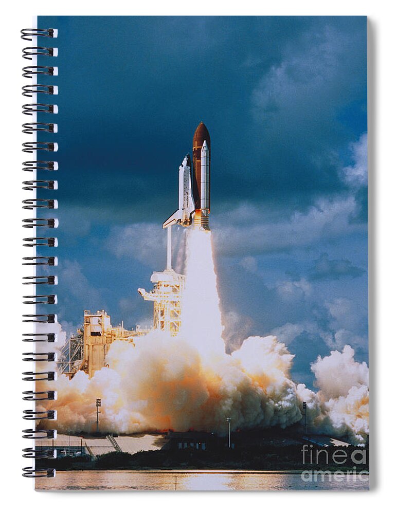Space Travel Spiral Notebook featuring the photograph Shuttle Lift-off #3 by Science Source