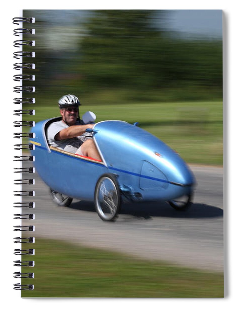 Human Powered Spiral Notebook featuring the photograph Velomobile #3 by Ted Kinsman
