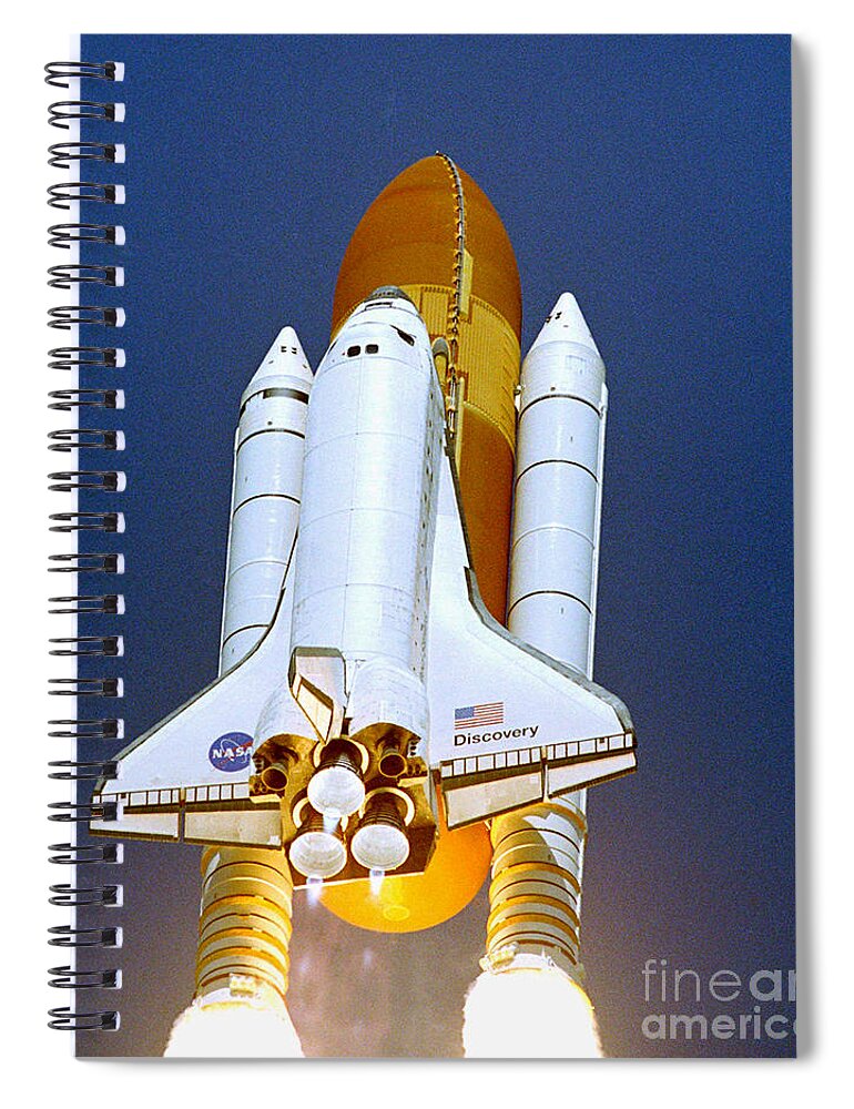 Astronomy Spiral Notebook featuring the photograph Space Shuttle Discovery #30 by Nasa