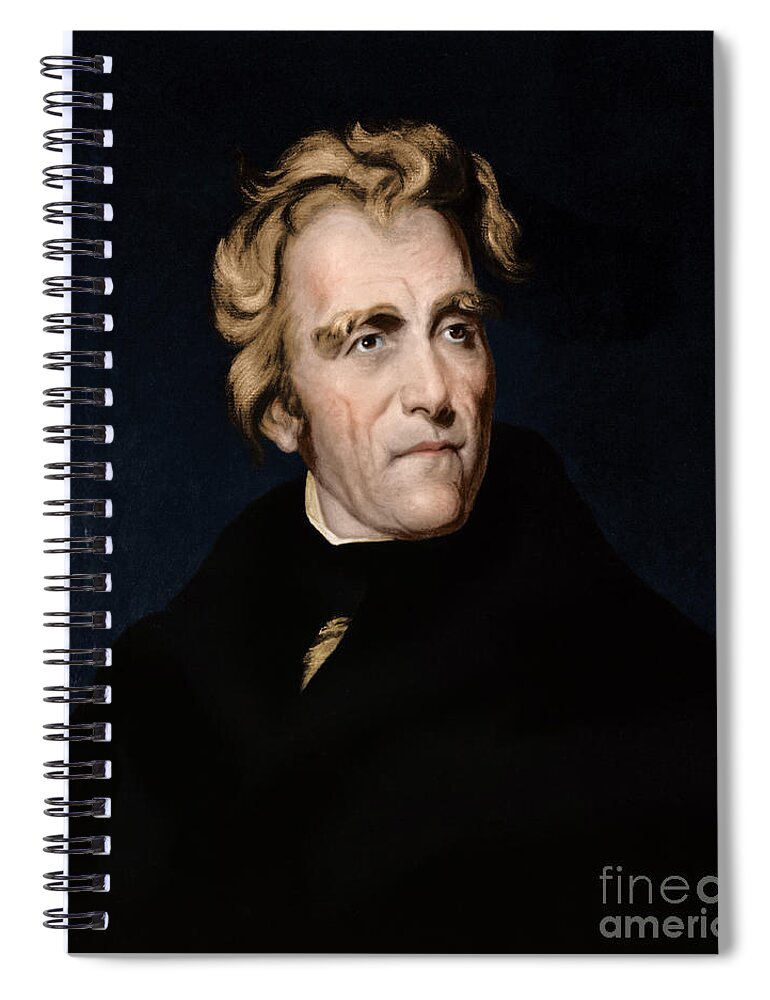 History Spiral Notebook featuring the photograph Andrew Jackson, 7th American President #4 by Photo Researchers