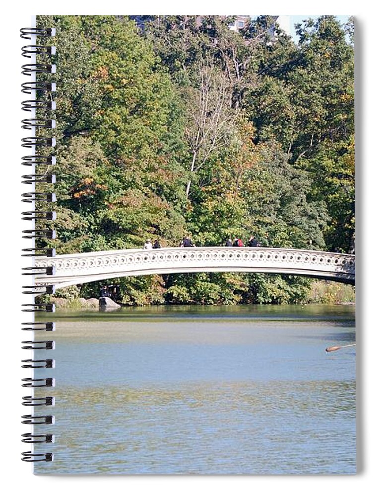 Central Park Spiral Notebook featuring the photograph Bow Bridge by Rob Hans