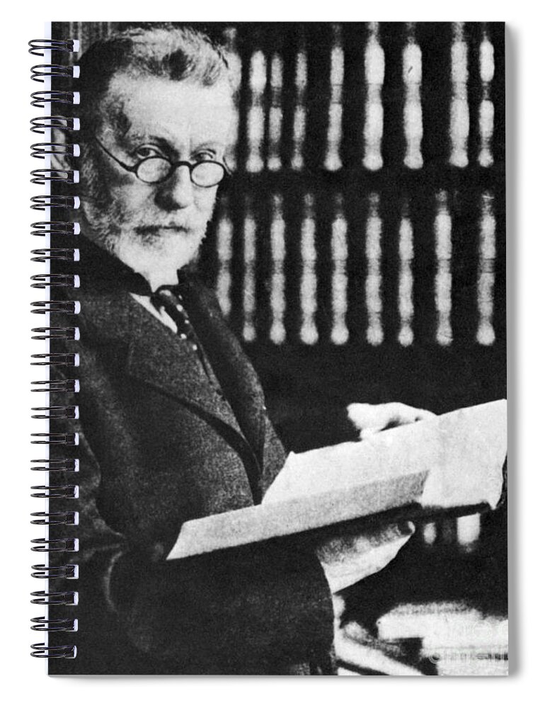 Science Spiral Notebook featuring the photograph Paul Ehrlich, German Immunologist #5 by Science Source