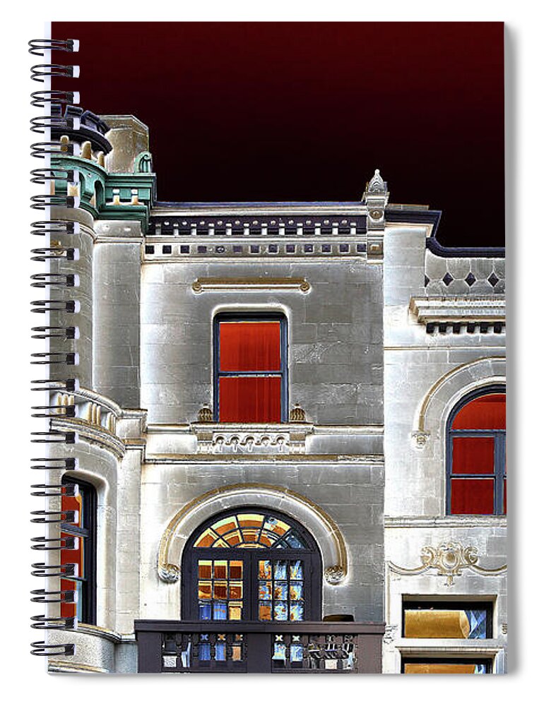  Spiral Notebook featuring the photograph Old Montreal #6 by Burney Lieberman