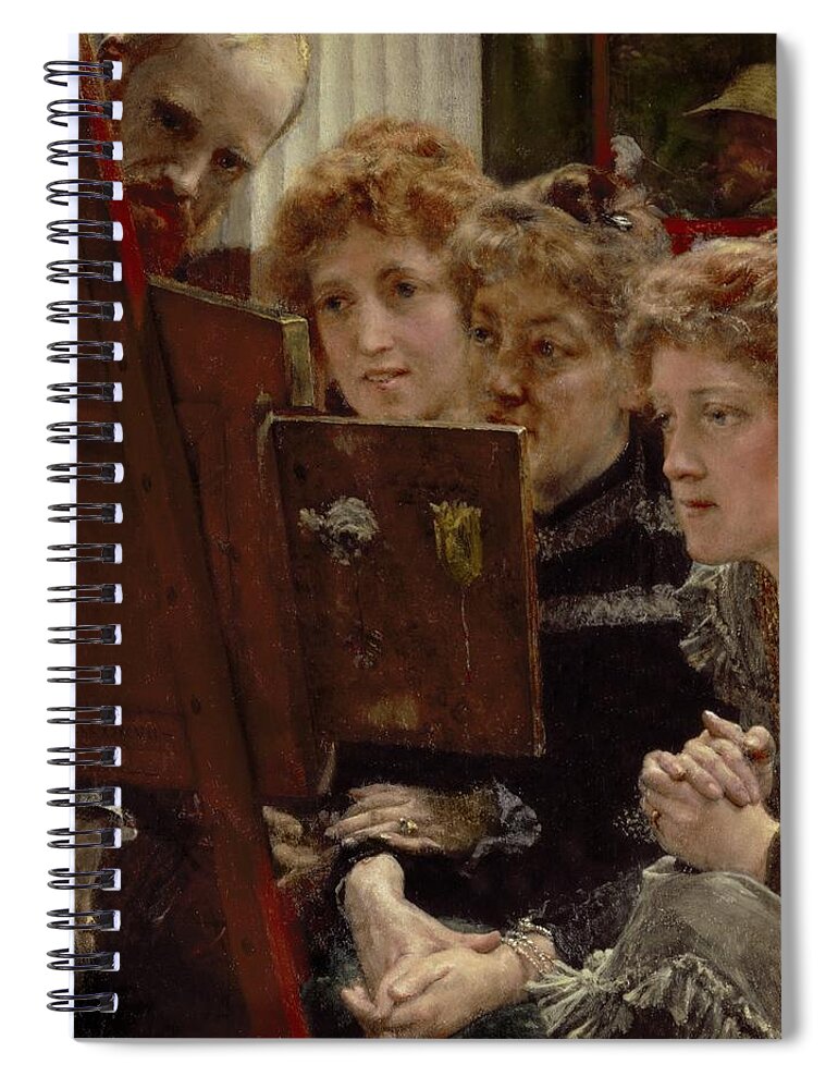 Family Spiral Notebook featuring the painting A Family Group by Lawrence Alma-Tadema