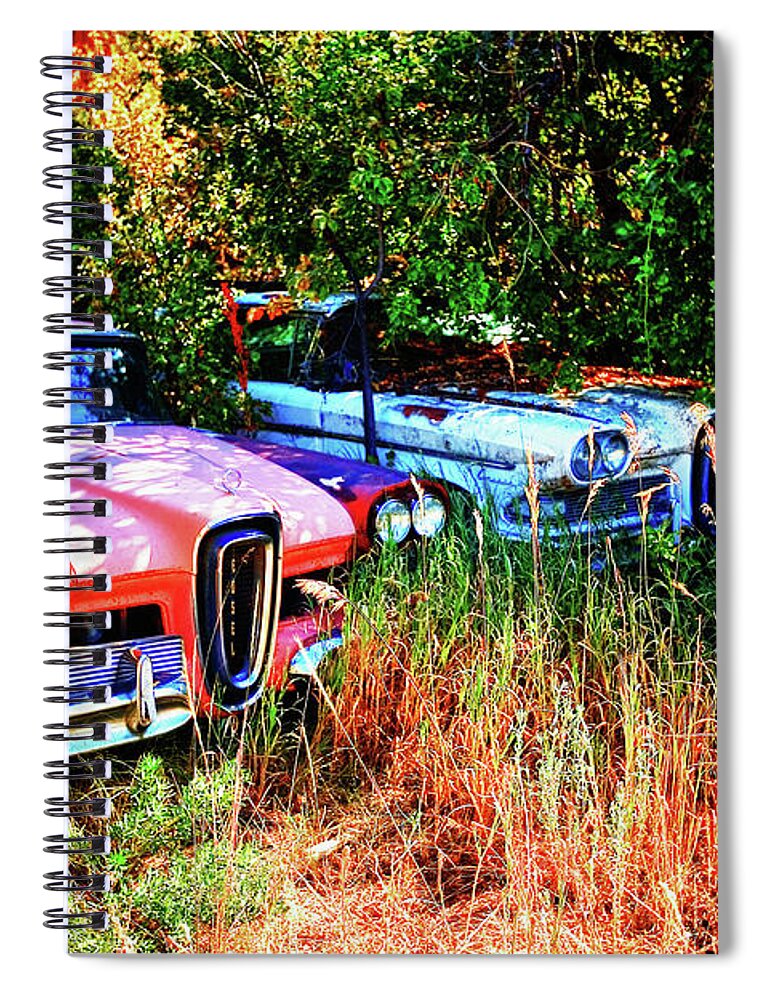 Edsel Spiral Notebook featuring the digital art A Fords Dream by Gary Baird