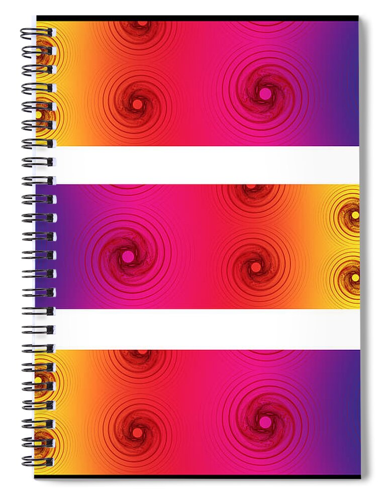 Color Spiral Notebook featuring the digital art A Fractal Spectrum by Betsy Knapp