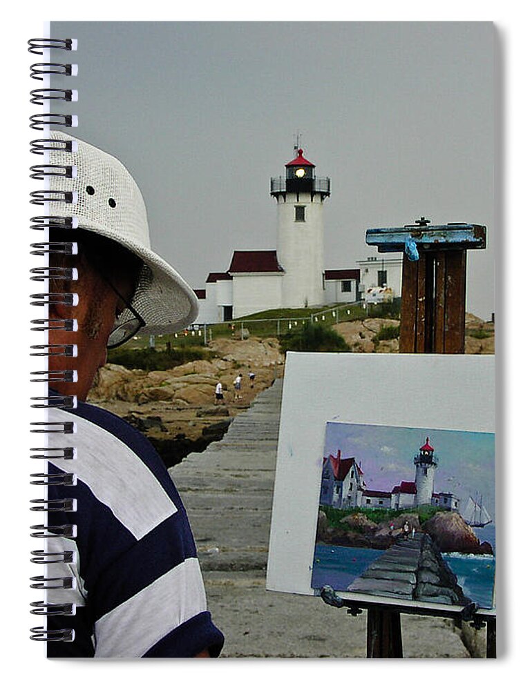 Artist Spiral Notebook featuring the photograph A Light Artist by Mike Martin