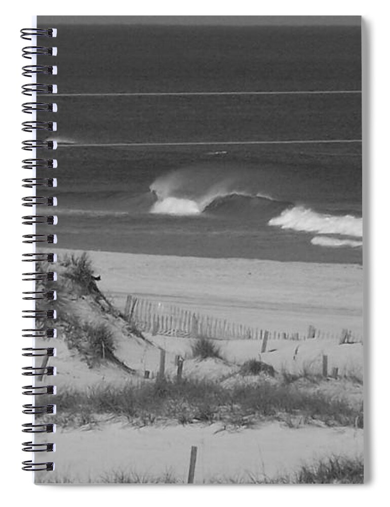 Wild Spanish Mustangs Spiral Notebook featuring the photograph A Lone Stallion On The Beach by Kim Galluzzo