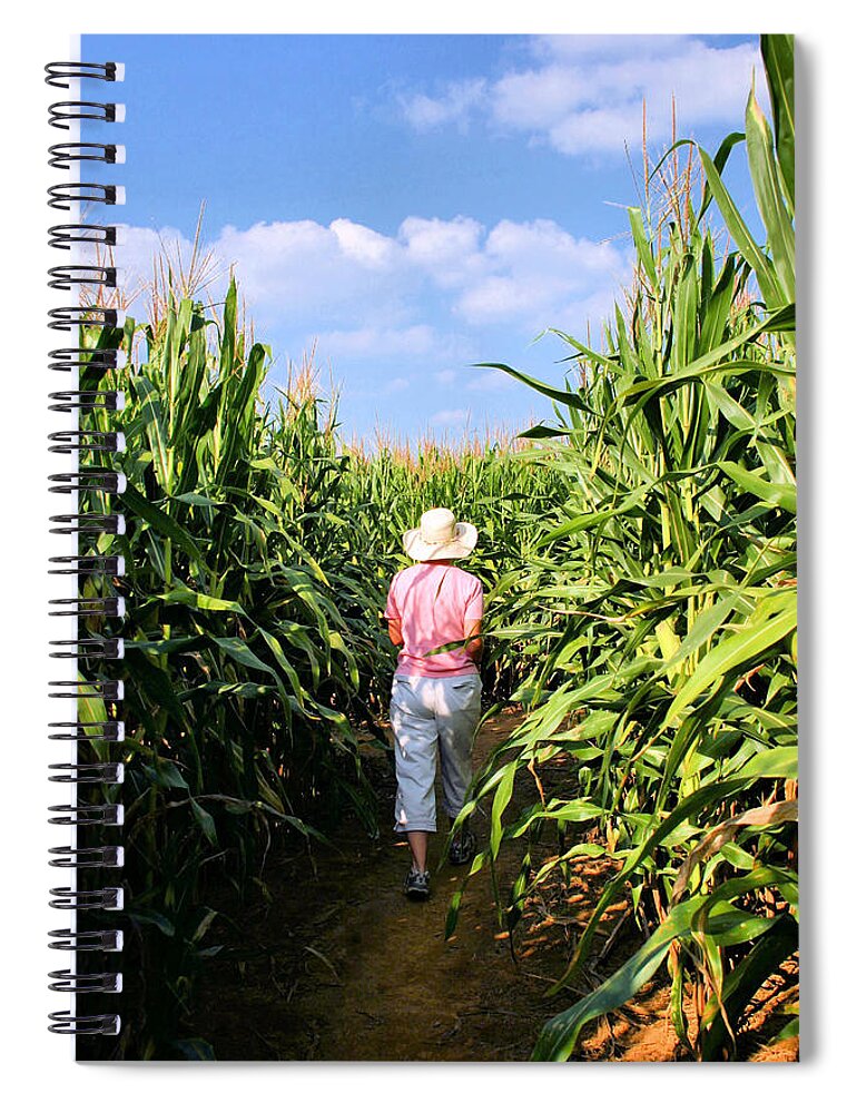 Maze Spiral Notebook featuring the photograph A-Maze-ing by Kristin Elmquist