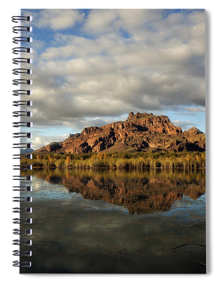 Red Mountain Spiral Notebook featuring the photograph A Morning at Red Mountain by Saija Lehtonen