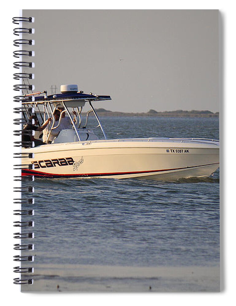Roena King Spiral Notebook featuring the photograph A Proper Fishing Boat by Roena King