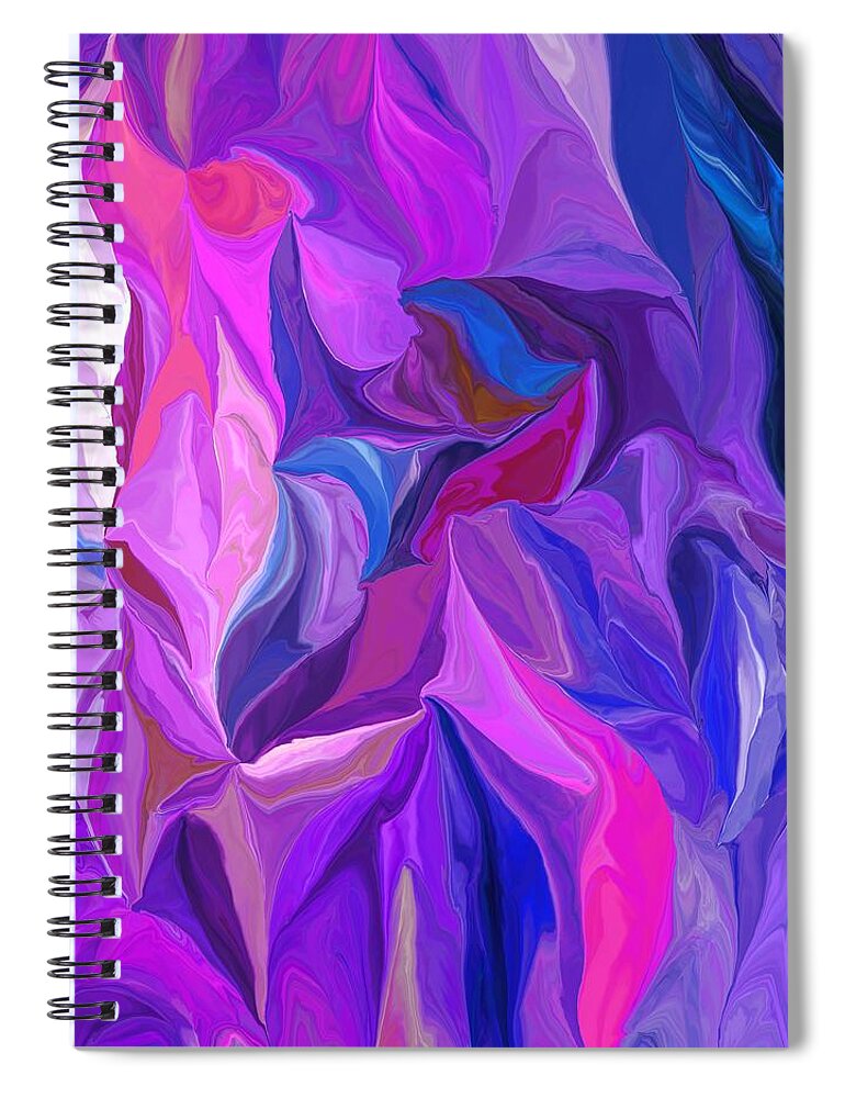 Fine Art Spiral Notebook featuring the digital art Abstract 022512 A by David Lane
