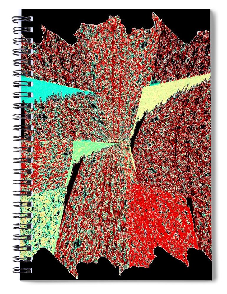 Abstract Fusion Spiral Notebook featuring the digital art Abstract Fusion 29 by Will Borden