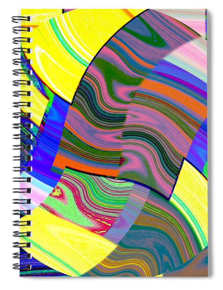 Abstract Fusion Spiral Notebook featuring the digital art Abstract Fusion 31 by Will Borden