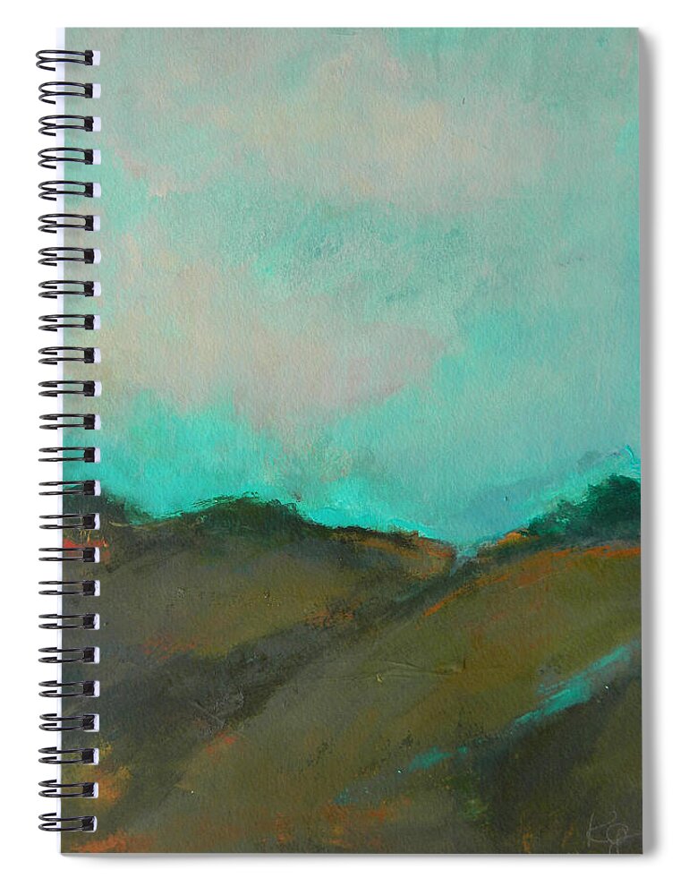 Landscape Spiral Notebook featuring the photograph Abstract Landscape - Turquoise Sky by Kathleen Grace