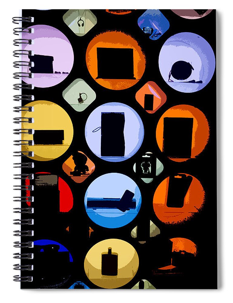 Abstract Photo Spiral Notebook featuring the digital art Abstract Stuff by Susan Stone