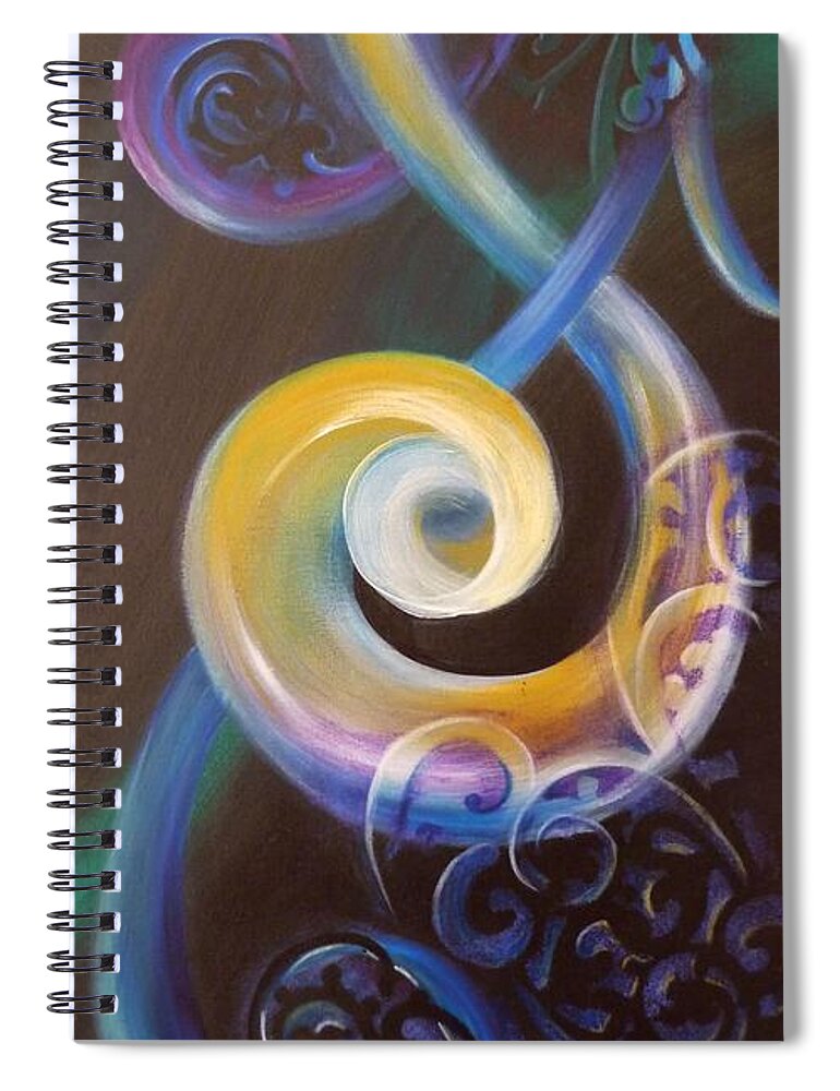 Zen Spiral Notebook featuring the painting Abundant by Reina Cottier