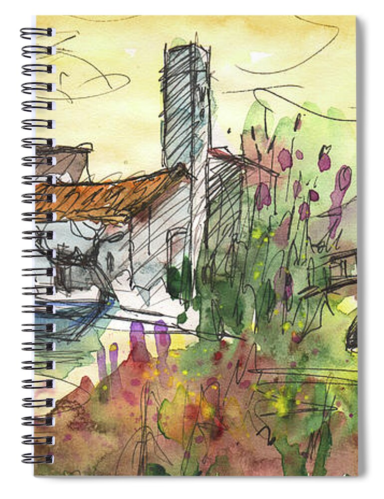 Travel Sketch Spiral Notebook featuring the painting Albufera de Valencia 25 by Miki De Goodaboom
